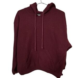 Vintage 90s 8 Ball Men's L Burgundy Retro Hoodie Sweatshirt